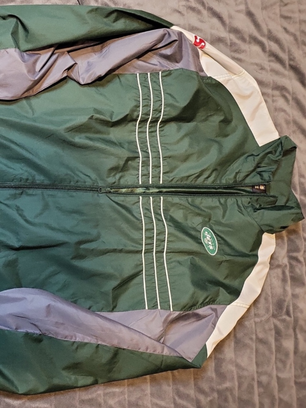 Reebok NFL New York Jets Men’s XL Green Full Zip Windbreaker Jacket